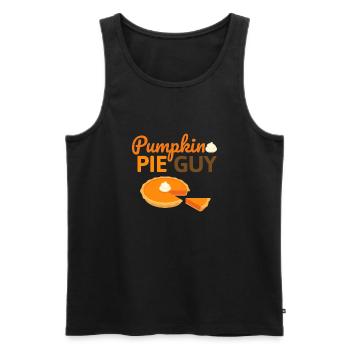 Pumpkin Pie Guy - Kürbis Kuchen Halloween Herbst - Männer Premium Bio Tank Top - Schwarz - Vorne - Michal (187cm)