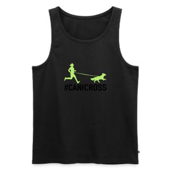 Canicross Runner - Männer Premium Bio Tank Top - Schwarz - Vorne - AI Model Male 178 light (178cm)