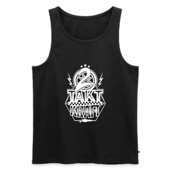 2-Takt-Kraft / Zweitaktkraft - Männer Premium Bio Tank Top - Schwarz - Vorne - AI Model Male 178 light (178cm)