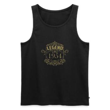 Millésime 1954 Anniversaire Vintage - Débardeur bio Premium Homme - noir - Devant - Michal (187cm)