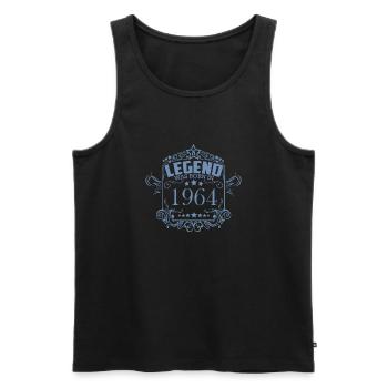 Eine Legende wurde 1964 geboren - Vintage Stil zum - Männer Premium Bio Tank Top - Schwarz - Vorne - Michal (187cm)