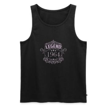 Eine Legende wurde 1964 geboren - Vintage Stil zum - Männer Premium Bio Tank Top - Schwarz - Vorne - Michal (187cm)