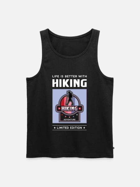 Hiking - Männer Premium Bio Tank Top - Schwarz