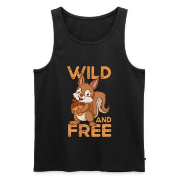 Squirrel squirrel squirrel-lover-S - Men's Premium Organic Tank Top - black - Front - AI Model Male 178 light (178cm)