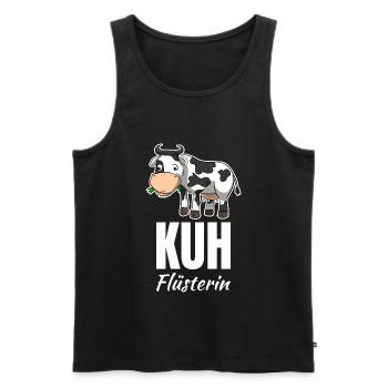 Kuhflüsterin Kuh Bäuerin Landwirtin - Männer Premium Bio Tank Top - Schwarz - Vorne - AI Model Male 178 light (178cm)