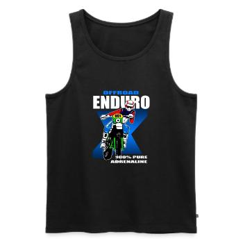 Enduro Offroad - Männer Premium Bio Tank Top - Schwarz - Vorne - Michal (187cm)