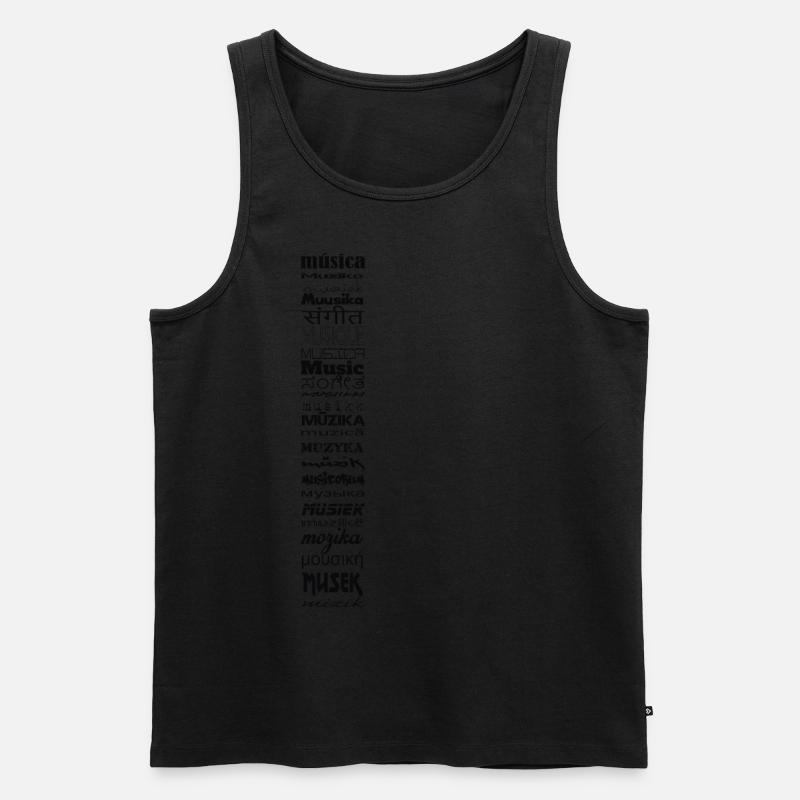 Musik - Männer Premium Bio Tank Top - Schwarz