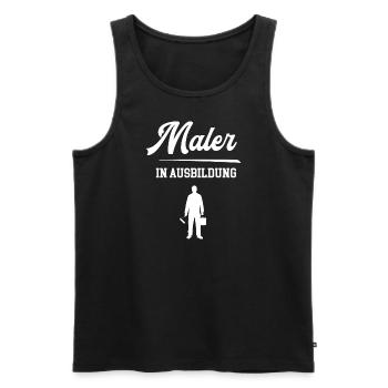 Ausbildung Maler Azubi Malerei Malerazubi Lehrling - Männer Premium Bio Tank Top - Schwarz - Vorne - Michal (187cm)