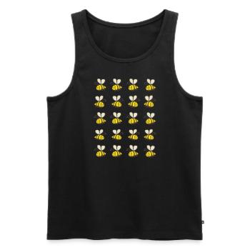 Bienen - Männer Premium Bio Tank Top - Schwarz - Vorne - AI Model Male 178 light (178cm)