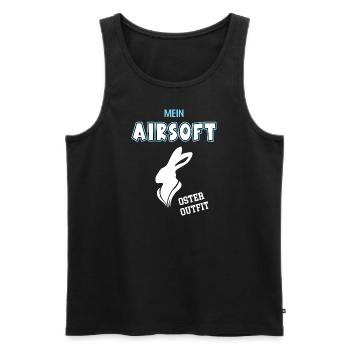 Airsoft Oster Outfit Ostern Airsoftspieler - Männer Premium Bio Tank Top - Schwarz - Vorne - Michal (187cm)