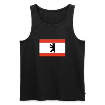 Berlin - Männer Premium Bio Tank Top - Schwarz - Vorne - Michal (187cm)
