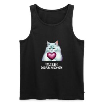 Katzen Sprüche Katzenmotiv Katzenliebhaber - Männer Premium Bio Tank Top - Schwarz - Vorne - Michal (187cm)