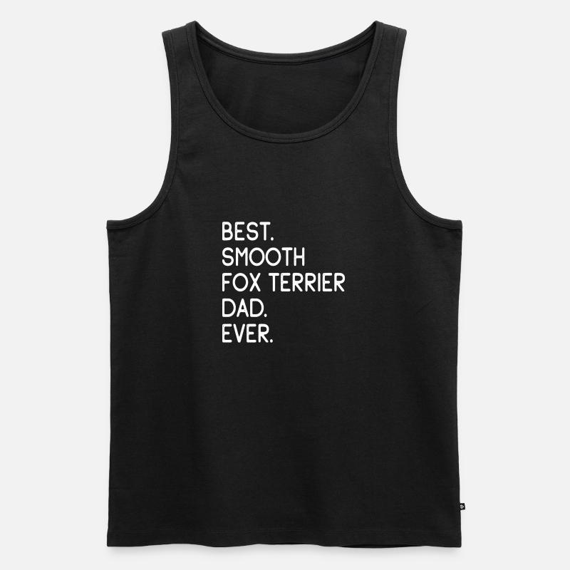 Smooth Fox Terrier Dad - Männer Premium Bio Tank Top - Schwarz