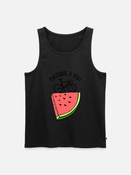 pastèque à vélo humour été vacances - Débardeur bio Premium Homme - noir