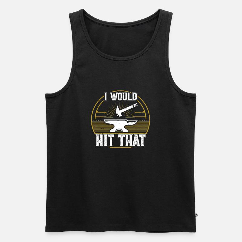 Blacksmithing Iron Worker Blacksmith Metalsmith - Men's Premium Organic Tank Top - black