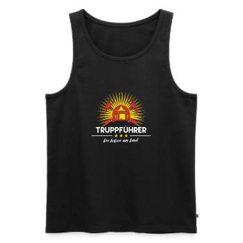 Truppführer Freiwillige Feuerwehr Feuerwehrmann - Männer Premium Bio Tank Top - Schwarz - Vorne - AI Model Male 178 light (178cm)