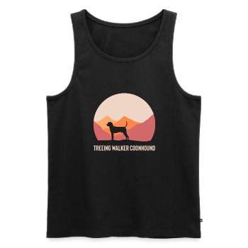 Treeing Walker Coonhound - Men's Premium Organic Tank Top - black - Front - AI Model Male 178 light (178cm)