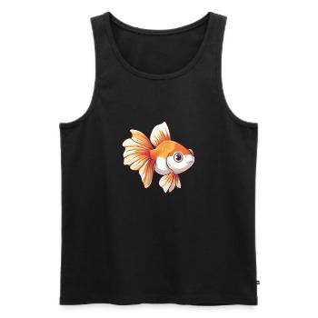 Schleierschwanz Goldfisch Geschenk tolles - Männer Premium Bio Tank Top - Schwarz - Vorne - AI Model Male 178 light (178cm)