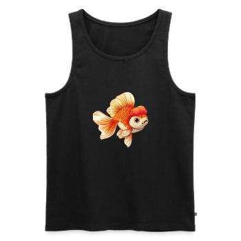 Schleierschwanz Oranda Goldfisch - Männer Premium Bio Tank Top - Schwarz - Vorne - AI Model Male 178 light (178cm)