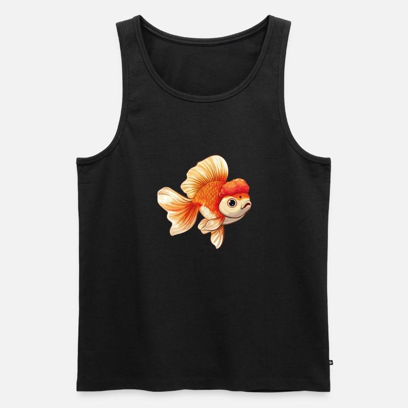 Schleierschwanz Oranda Goldfisch - Männer Premium Bio Tank Top - Schwarz