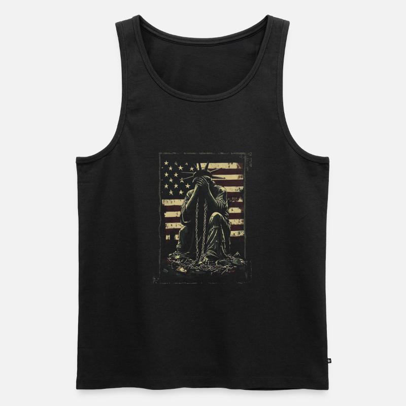 Provocative Usa Custom Design - Men's Premium Organic Tank Top - black
