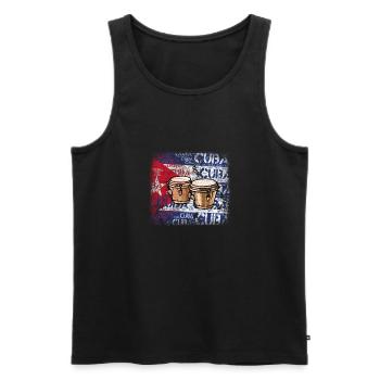 Bongos Salsa Music T-Shirt - Männer Premium Bio Tank Top - Schwarz - Vorne - AI Model Male 178 light (178cm)