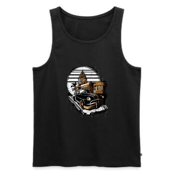 Havana Cuba Capitol - Männer Premium Bio Tank Top - Schwarz - Vorne - AI Model Male 178 light (178cm)