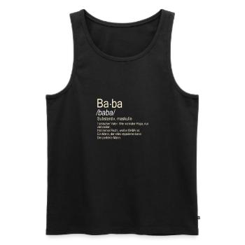 Baba Türkischer Vater Baba hediye - Männer Premium Bio Tank Top - Schwarz - Vorne - AI Model Male 178 light (178cm)