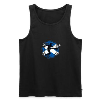 Écosse Football - Débardeur bio Premium Homme - noir - Devant - Michal (187cm)