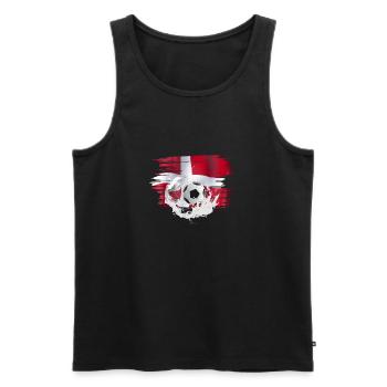 Dänmark Football Danmark fodbold - Débardeur bio Premium Homme - noir - Devant - AI Model Male 178 light (178cm)