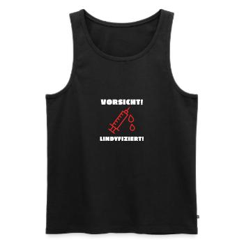 Lindy Hop Lustig Tanz - Männer Premium Bio Tank Top - Schwarz - Vorne - AI Model Male 178 light (178cm)