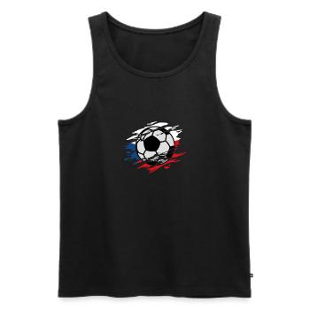 Czech Republic Football Czech Flag - Men's Premium Organic Tank Top - black - Front - AI Model Male 178 light (178cm)