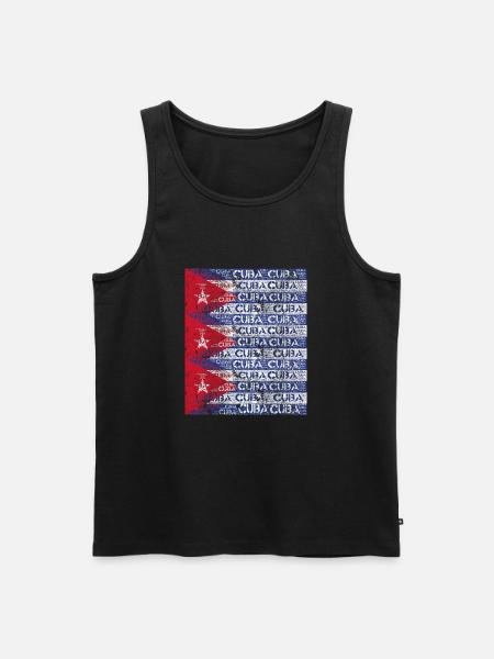 Cuba Cuban flag - Men's Premium Organic Tank Top - black