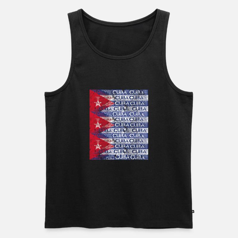 Cuba Kuba Flagge - Männer Premium Bio Tank Top - Schwarz