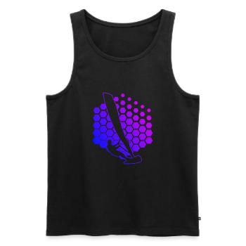Women's Windsurfing Men's Surfing Windsurfer - Men's Premium Organic Tank Top - black - Front - AI Model Male 178 light (178cm)