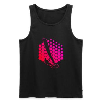 Windsurfer Surf Femmes Windsurf Hommes Surf - Débardeur bio Premium Homme - noir - Devant - Michal (187cm)