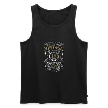 18th birthday gift 18 years - Men's Premium Organic Tank Top - black - Front - AI Model Male 178 light (178cm)