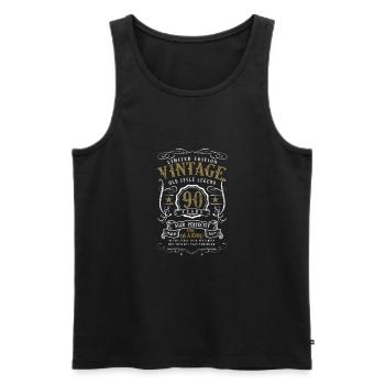 90 birthday gift vintage 90 years old - Men's Premium Organic Tank Top - black - Front - Michal (187cm)