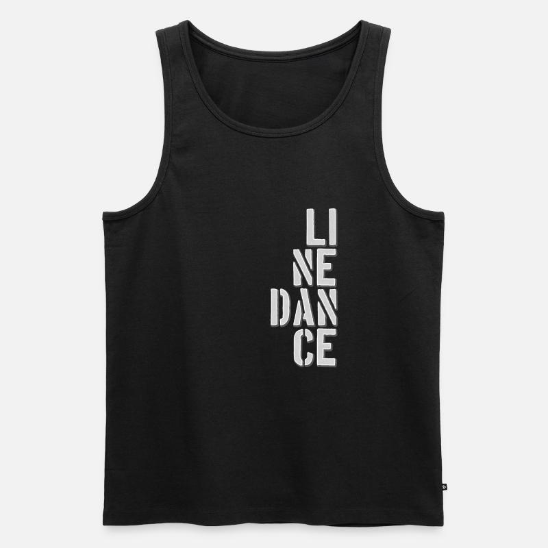 Line Dancing Line Dance - Männer Premium Bio Tank Top - Schwarz