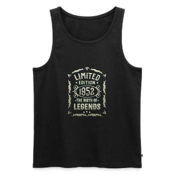Birth Of Legends 1952 70th Birthday Vintage 1952 - Men's Premium Organic Tank Top - black - Front - Michal (187cm)