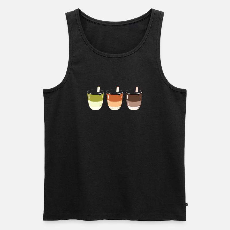 Bubble Tea- Drink- Logo design - Men's Premium Organic Tank Top - black
