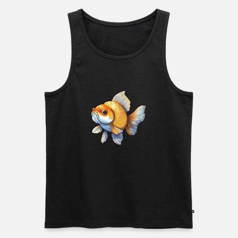 Schleierschwanz Goldfisch - Männer Premium Bio Tank Top - Schwarz