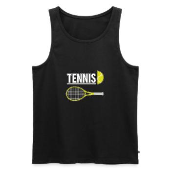 tennis - Débardeur bio Premium Homme - noir - Devant - Michal (187cm)