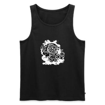 Skulltronaut noir - Débardeur bio Premium Homme - noir - Devant - Michal (187cm)