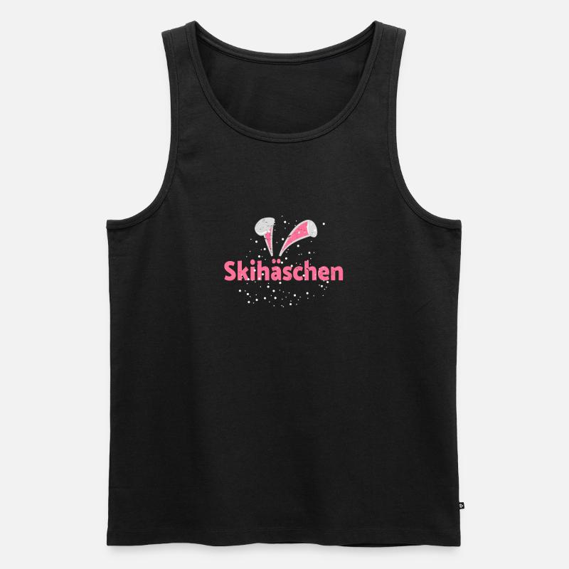 Skihäschen Skihaserl - Männer Premium Bio Tank Top - Schwarz