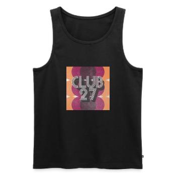 Club 27 - Retro Square - Men's Premium Organic Tank Top - black - Front - AI Model Male 178 light (178cm)