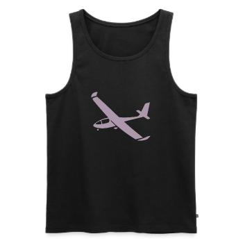 Minimalistische Flugzeug-Silhouetten - Elegante - Männer Premium Bio Tank Top - Schwarz - Vorne - Michal (187cm)