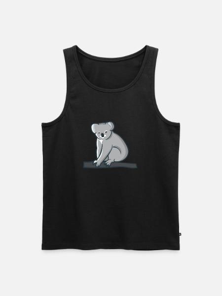 Koala est assis sur un arbre en Australie - Débardeur bio Premium Homme - noir
