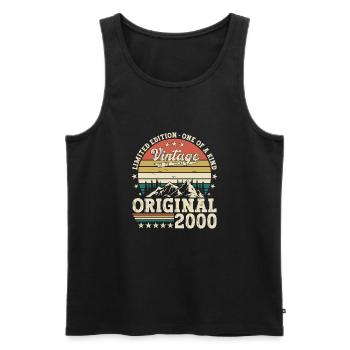 Original 2000 22nd Birthday Gift Men - Men's Premium Organic Tank Top - black - Front - Michal (187cm)