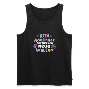 Kita-Abgänger: Erstklässler Schulkind Schulanfang - Männer Premium Bio Tank Top - Schwarz - Vorne - Michal (187cm)